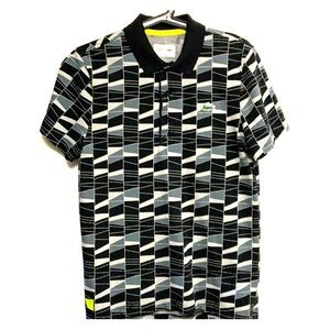 Lacoste Sport Polo Shirt - Black/Grey/Neon (S)
